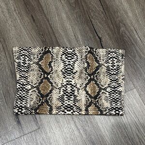 Snake Print Tube Top